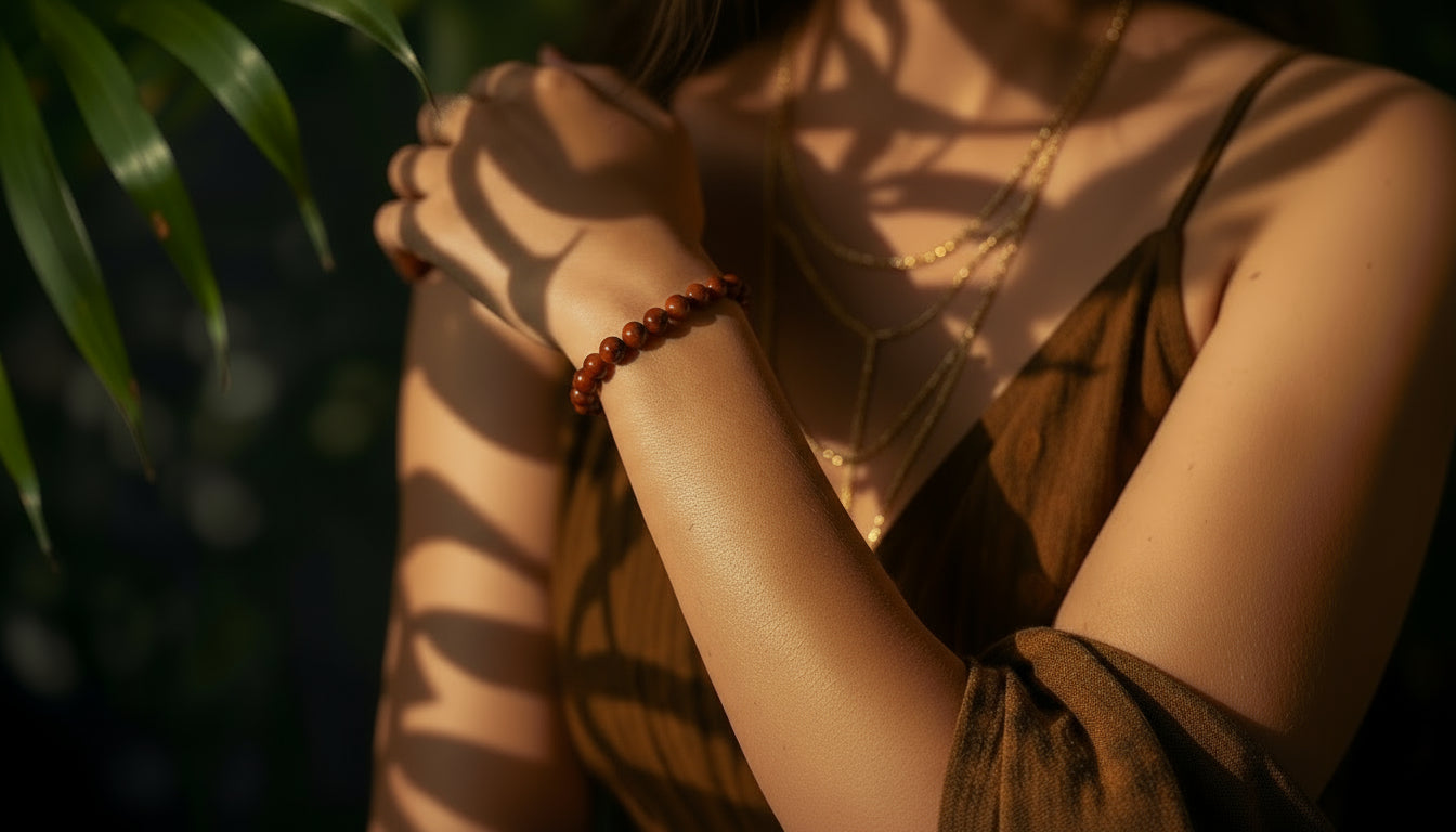 Bracelet Besakih - Jaspe Rouge